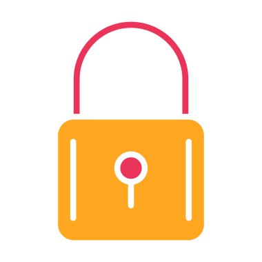 asma kilit ikon vektör çizimi