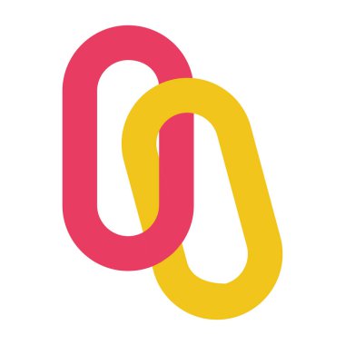 Kırmızı ve beyaz renk simgesinin vektör çizimi