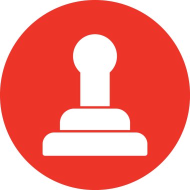 Satrancın kırmızı simgesinin vektör çizimi