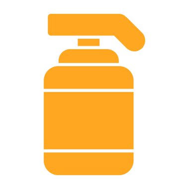 duş vektör simgesi. biçim düz ikonik sembol, sarı renk, beyaz arkaplan.