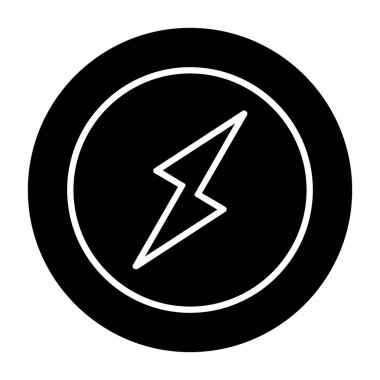 elektrik yıldırım vektörü simgesi
