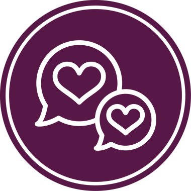 güzel kalp kabartma vektör simgesi