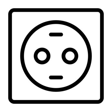 soket vektör çizgisi simgesi