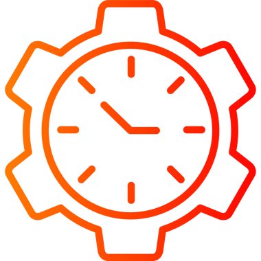 Saat simgesi, vektör illüstrasyonu