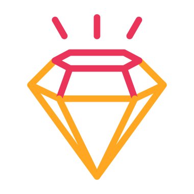 Elmas. Web simgesi basit illüstrasyon