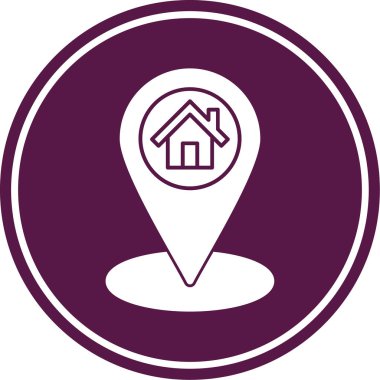 Harita simgesi olan ev işaretçisi