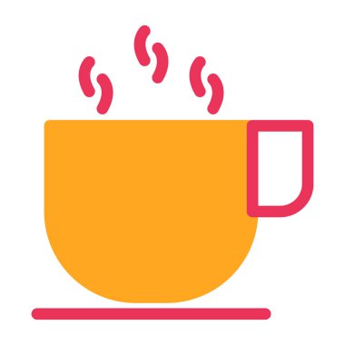 sıcak kupa simgesi basit tasarım