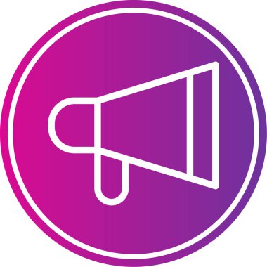 Konuşmacı. Web simgesi basit illüstrasyon