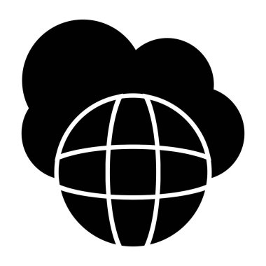 Küre. Web simgesi basit illüstrasyon