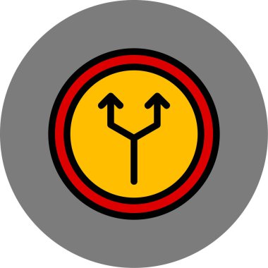 Yol işaretinin vektör illüstrasyonu