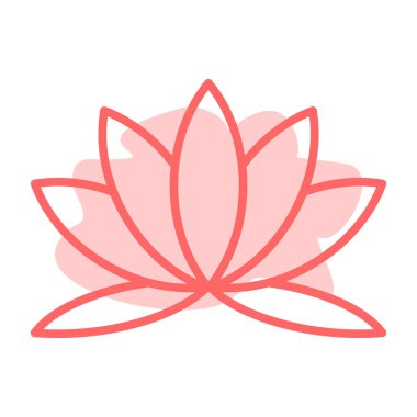 Lotus çiçek simgesi, anahat stili