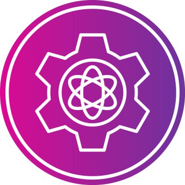 atom simgesi, vektör illüstrasyonu