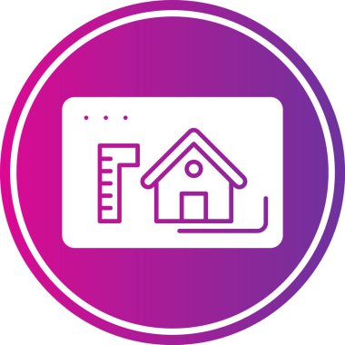 Modern yapı simgesinin vektör illüstrasyonu