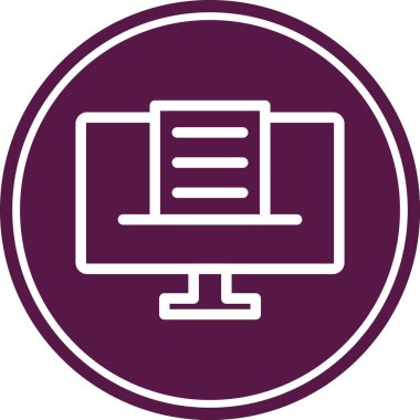 Bilgisayar. Web simgesi basit illüstrasyon