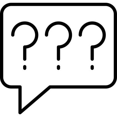 soru baloncuğu vektör çizimi