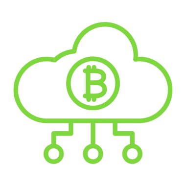 bulut hesaplama vektörü simgesi