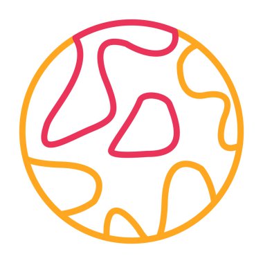 Gezegen Dünya ikonu ana hatlarıyla