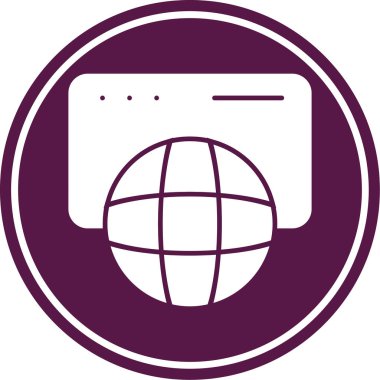 internet web tarayıcı vektör çizgisi simgesi