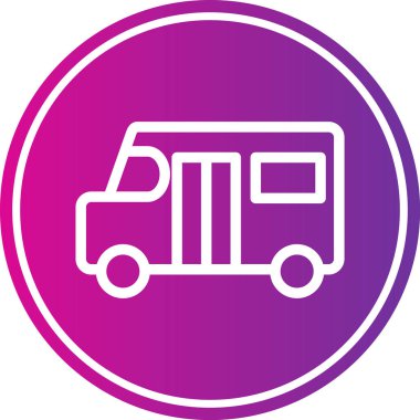 Yemek kamyonu simgesinin vektör çizimi