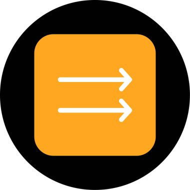 Yön sol vektör simgesi. Resim stili olan bir yuvarlak bir düz simgesi sembolü kare düğme, turuncu ve gri renkler.