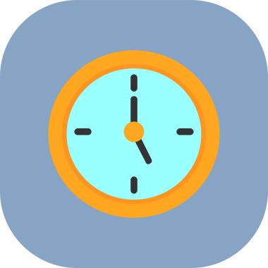 Saat simgesi vektör illüstrasyonu