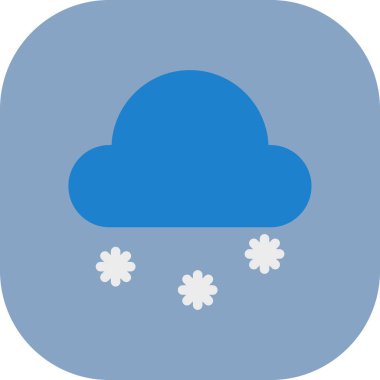 Soyut arkaplanda kar simgesi izole edildi