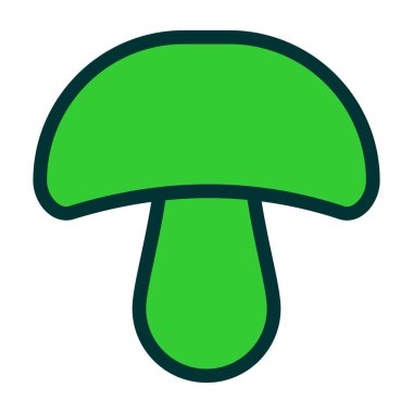 Mantar. Web simgesi basit bir illüstrasyon. mantar vektör illüstrasyonu