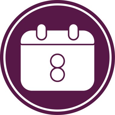 Takvim simgesinin vektör illüstrasyonu