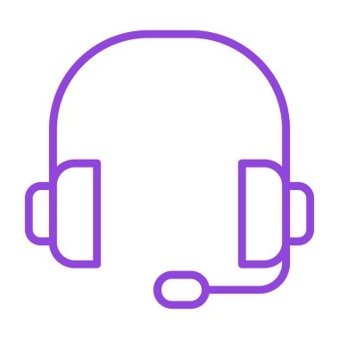 Kulaklık. Web simgesi basit illüstrasyon