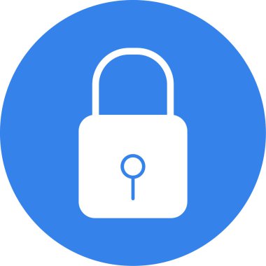 Kilit. Web simgesi basit illüstrasyon