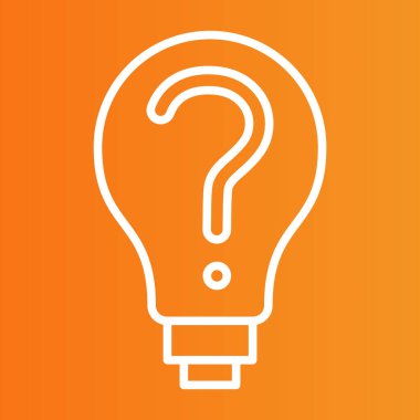 Ampul simgesi, vektör çizim. Düz tasarım stili