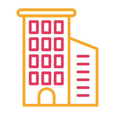 Bina. Web simgesi basit illüstrasyon