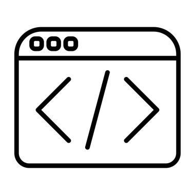 Ağ vektörü ince çizgi simgesi