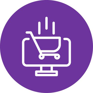 Alışveriş arabası ikon vektör illüstrasyonu