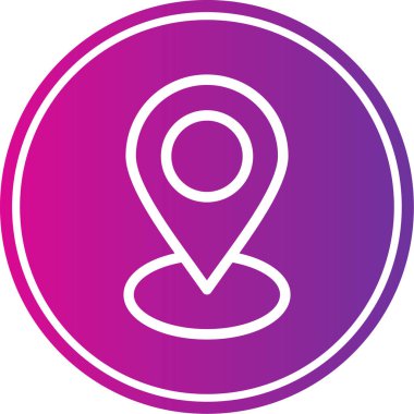 konum simgesi vektör illüstrasyonu