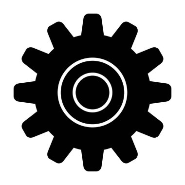 dişli simgesi, vektör çizimi