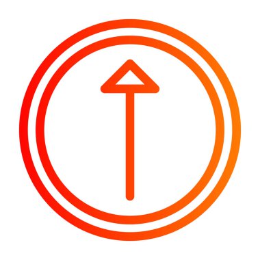 Dairesel işaret simgesinin vektör illüstrasyonu