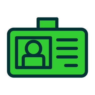 Kimlik kartı vektör satırı simgesi