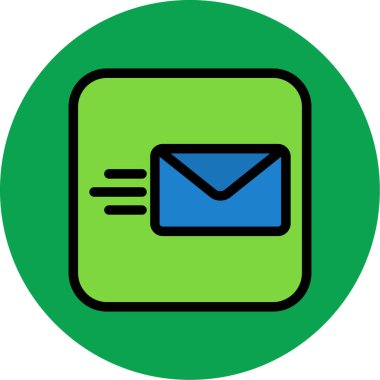 zarf e- posta simgesi, vektör illüstrasyonu basit tasarım