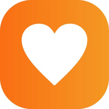 Kalp ikonu vektör illüstrasyonu