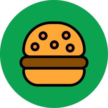Hamburger. Web simgesi basit tasarım