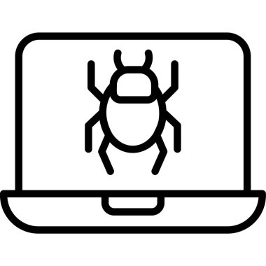 hata böceği simgesi ana hatlar biçiminde