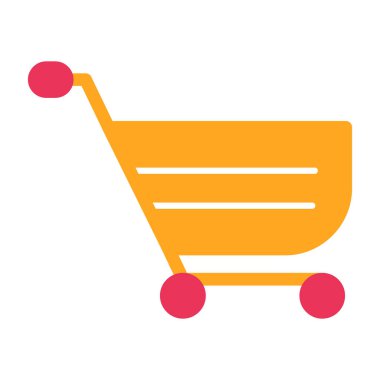 Alışveriş arabası simgesi, vektör illüstrasyonu