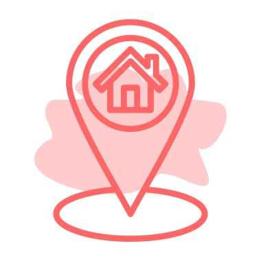 Harita işaretleyici ev simgesi