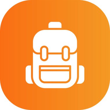 Sırt çantası simge vektör çizim