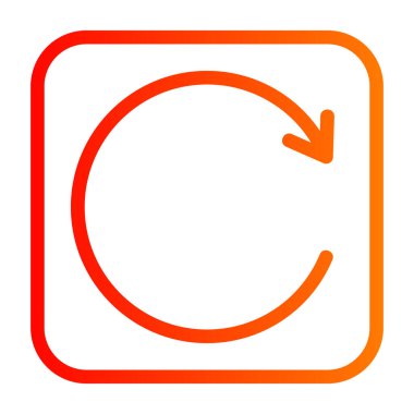 Düz döndürülmüş vektör simgesine dön