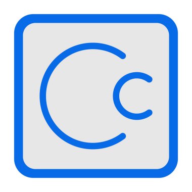 c harfi simgesi. vektör illüstrasyonu