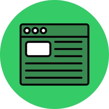 tarayıcı pencere simgesi, vektör illüstrasyonu