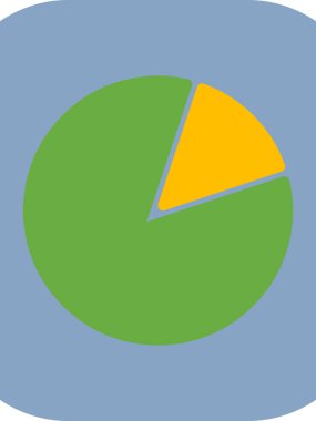 Pasta grafiği düz vektör simgesi