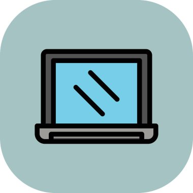 dizüstü bilgisayar simgesi, vektör illüstrasyonu